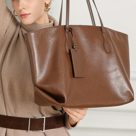 Large Genuine Leather Travel Tote Bag - image 2