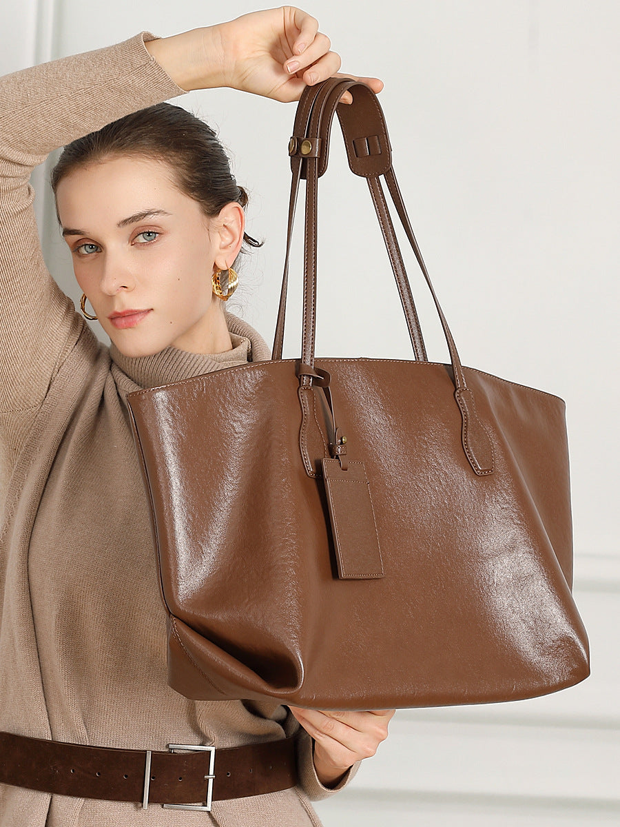 Large Genuine Leather Travel Tote Bag - image 3