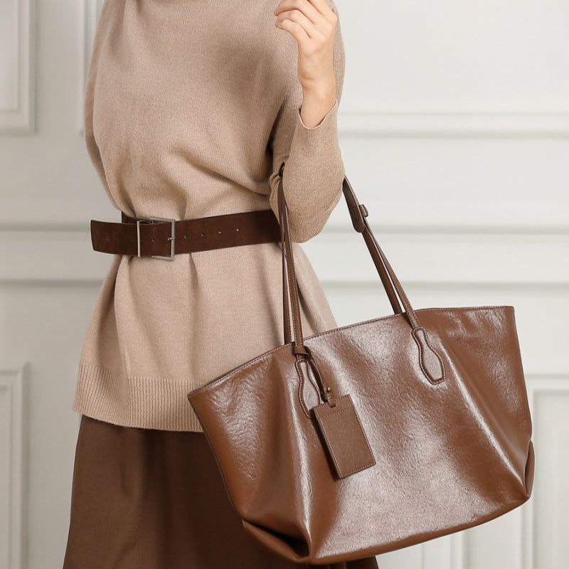 Large Genuine Leather Travel Tote Bag - image 5