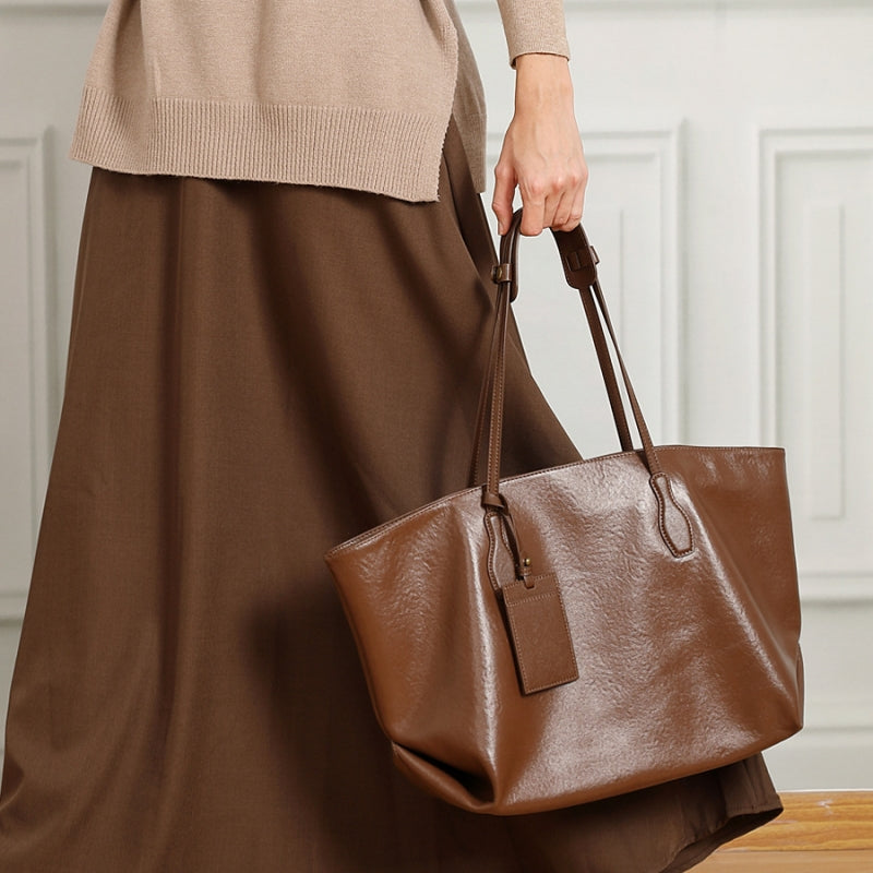 Large Genuine Leather Travel Tote Bag - image 6