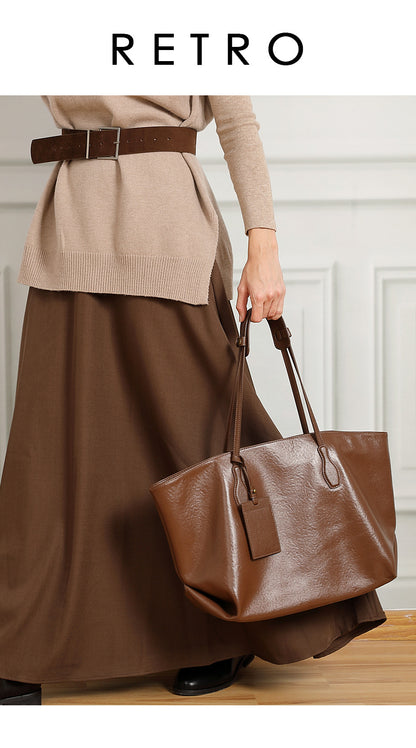 Large Genuine Leather Travel Tote Bag - image 8