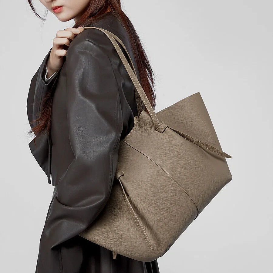 Large Genuine Leather Wing Tote Bag - image 3
