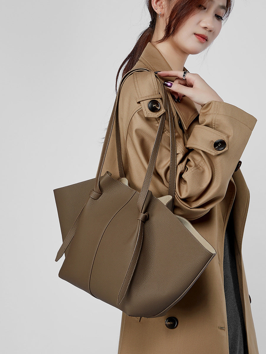 Large Genuine Leather Wing Tote Bag - image 6