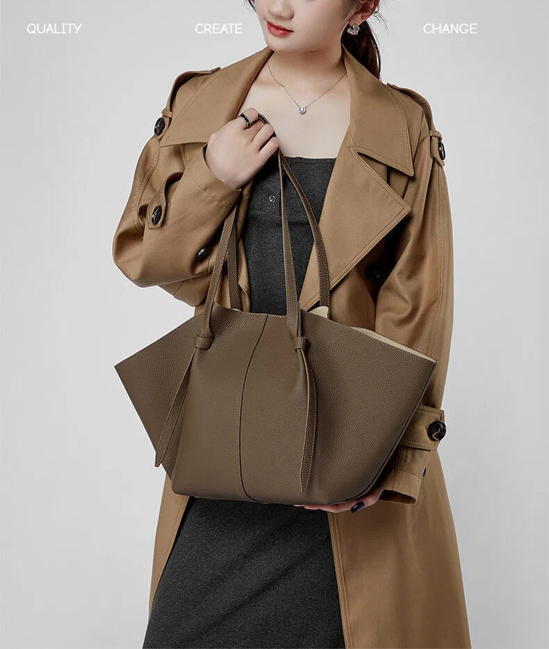 Large Genuine Leather Wing Tote Bag - image 8