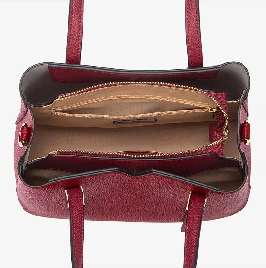 Large Genuine Leather Zip Tote Handbag - image 1