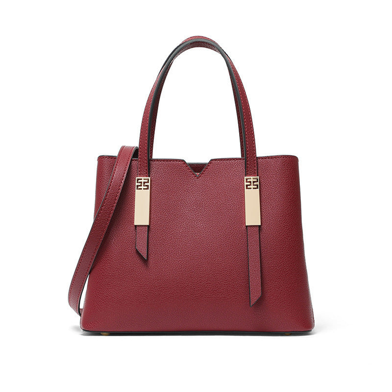 Large Genuine Leather Zip Tote Handbag - image 5