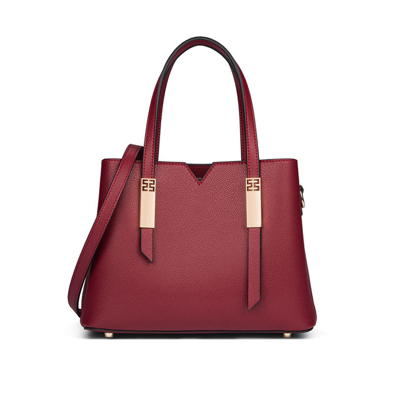 Large Genuine Leather Zip Tote Handbag - image 7