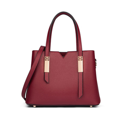 Large Genuine Leather Zip Tote Handbag - image 7
