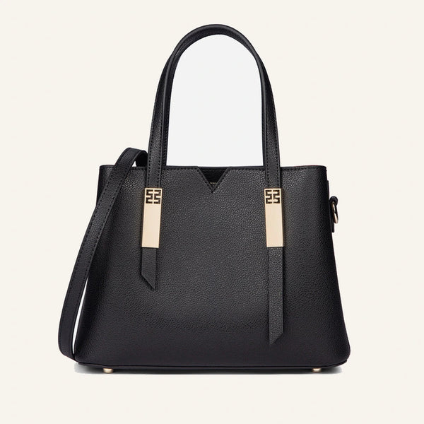 Large Genuine Leather Zip Tote Handbag (Wholesale/OEM Manufacturer) - #F6F3ED square main image
