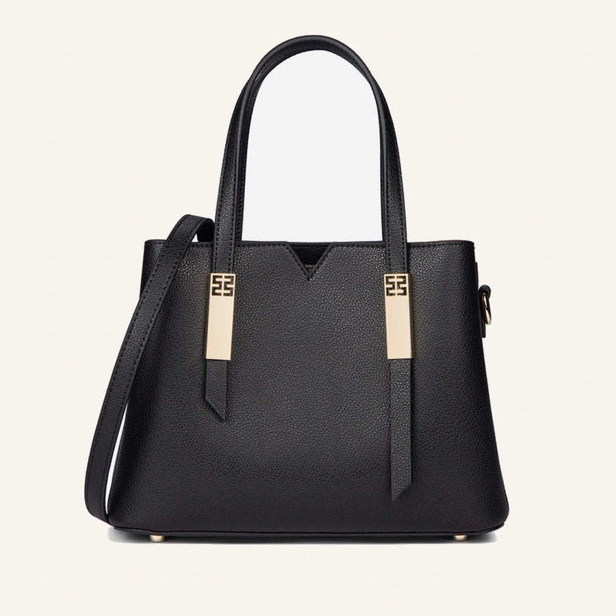 Large Genuine Leather Zip Tote Handbag (Wholesale/OEM Manufacturer) - #F6F3ED square main image