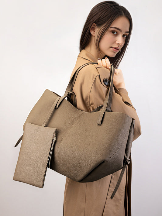 Large Soft Genuine Leather Tote Bag - image 1