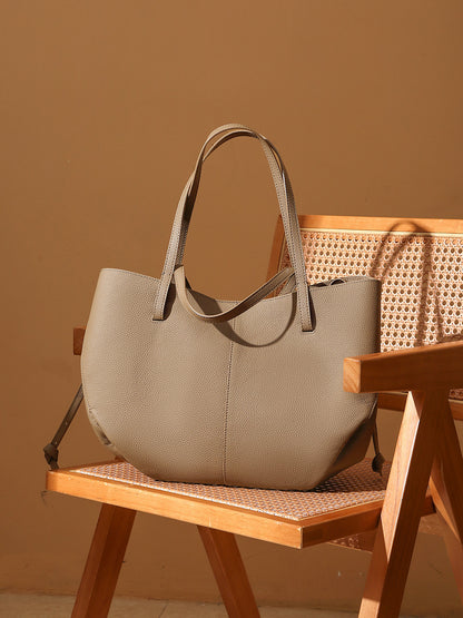Large Soft Genuine Leather Tote Bag - image 3
