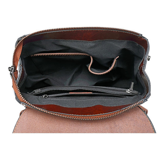 Large Vintage Genuine Leather Backpack - image 2