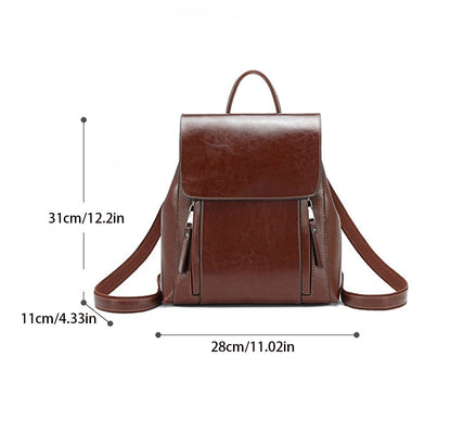 Large Vintage Genuine Leather Backpack - image 3