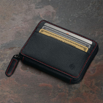 Aaronscase Genuine Leather Coin Purse with Zipper and Gift Box (Wholesale/Manufacturer)