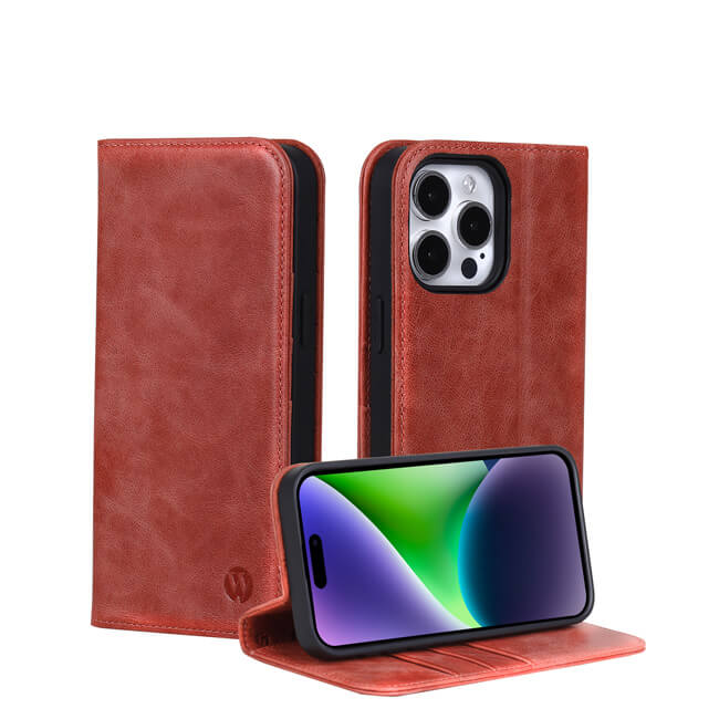 Handmade Genuine Leather iPhone 15 Case (Wholesale/OEM Manufacturer)