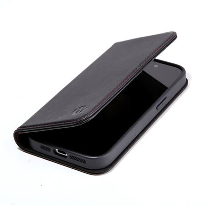 Aaronscase Genuine Leather iPhone 15 Flip Case with Card Holder (Wholesale / Manufacturer)