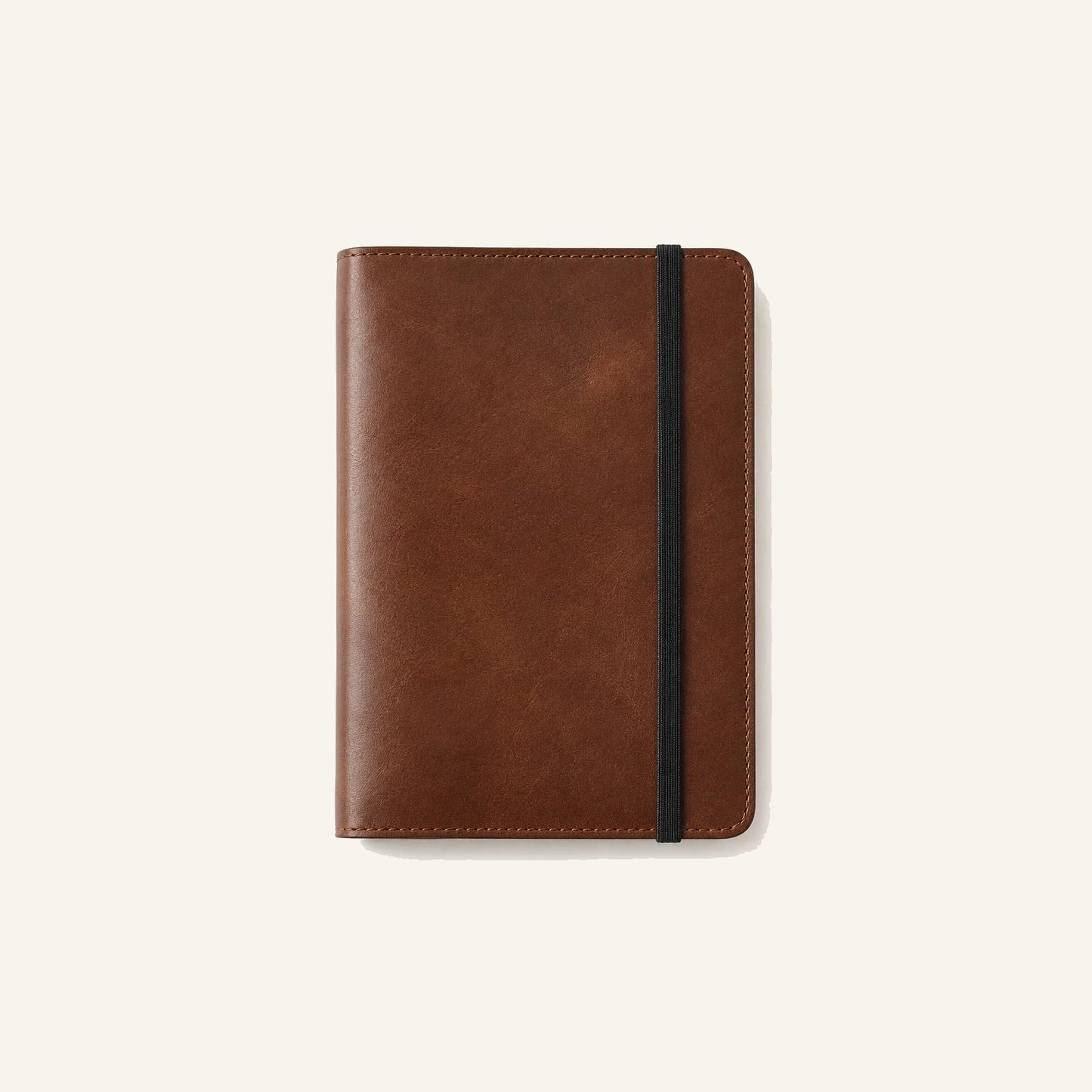 Leather Journal Cover with Elastic Band Closure (Wholesale/OEM Manufacturer) - #F6F3ED square main image