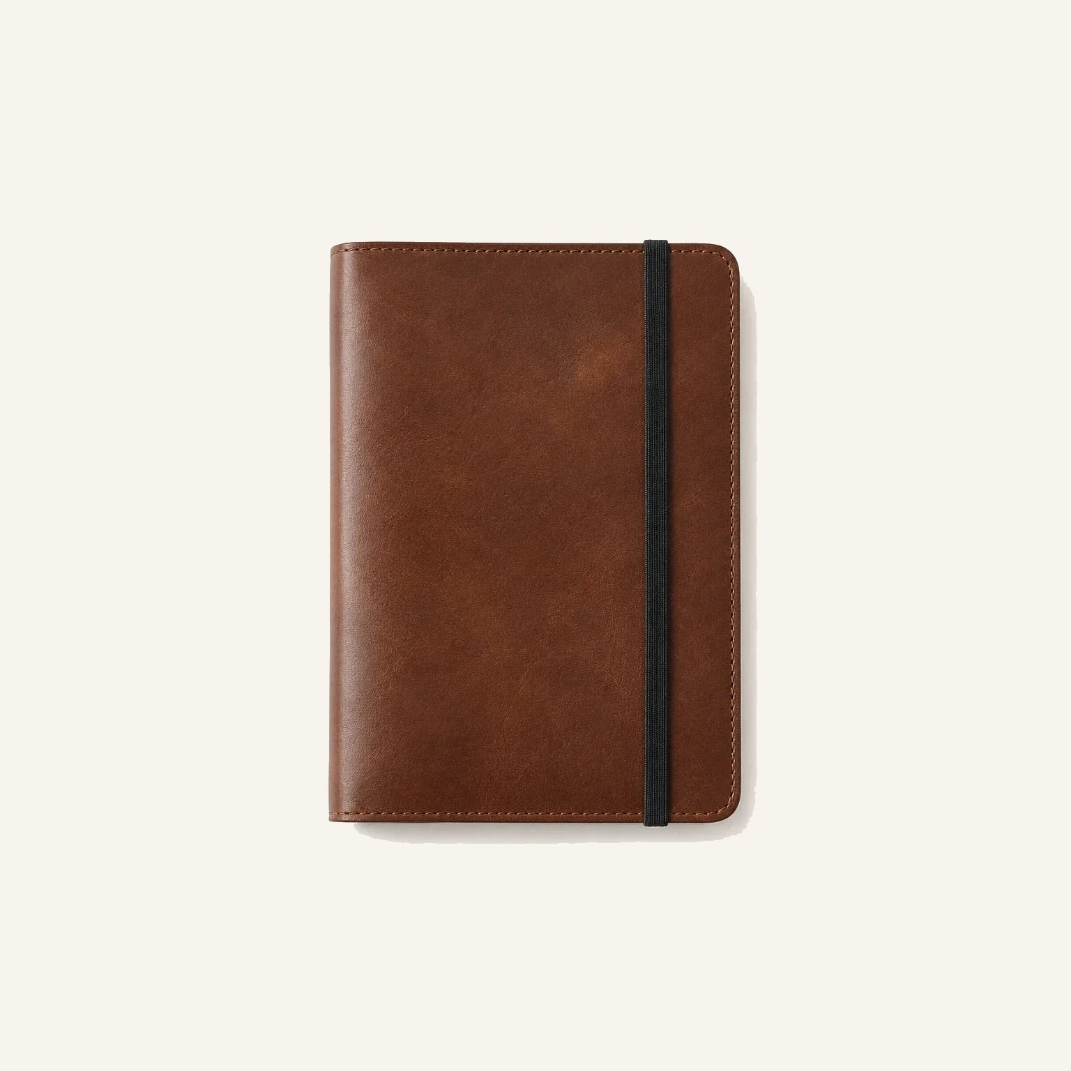 Leather Journal Cover with Elastic Band Closure (Wholesale/OEM Manufacturer) - #F6F3ED square main image