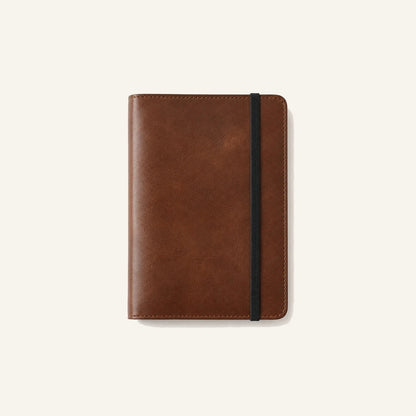 Leather Journal Cover with Elastic Band Closure (Wholesale/OEM Manufacturer) - #F6F3ED square main image