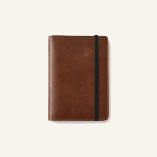 Leather Journal Cover with Elastic Band Closure (Wholesale/OEM Manufacturer) - #F6F3ED square main image