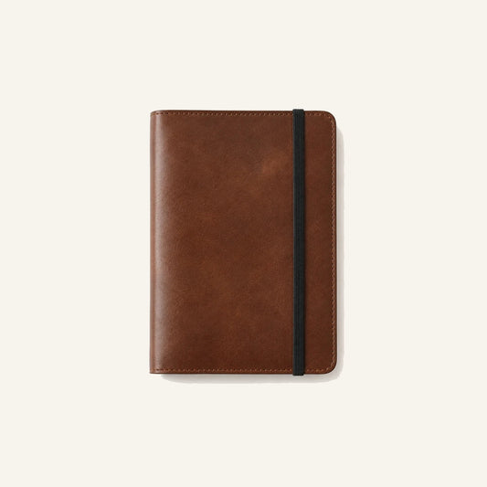 Leather Journal Cover with Elastic Band Closure (Wholesale/OEM Manufacturer) - #F6F3ED square main image