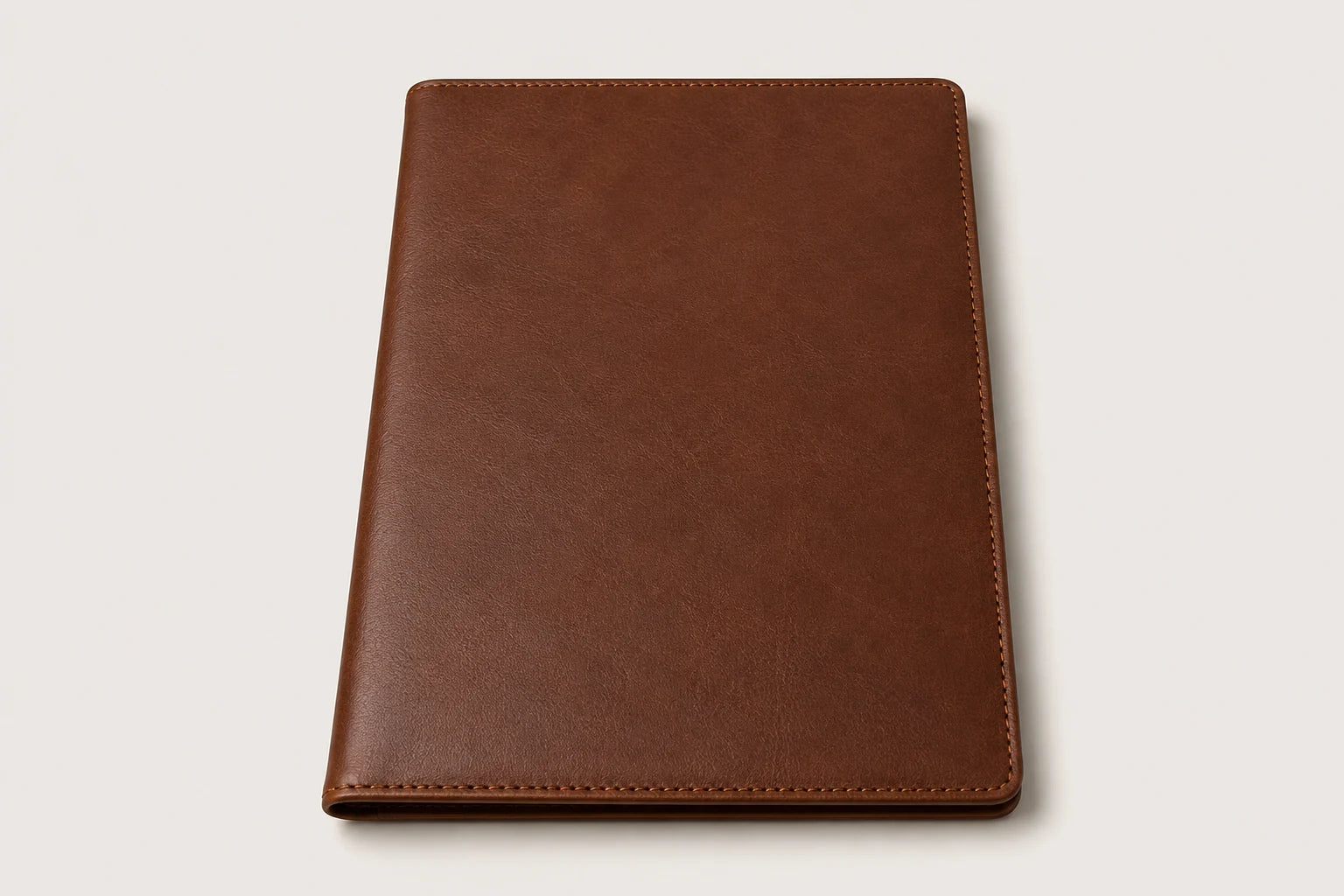 Brown leather meeting portfolio notebook folder for wholesale corporate gift production