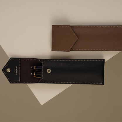 Aaronscase Genuine Leather Unique Pen Pouch (Wholesale/Manufacturer)