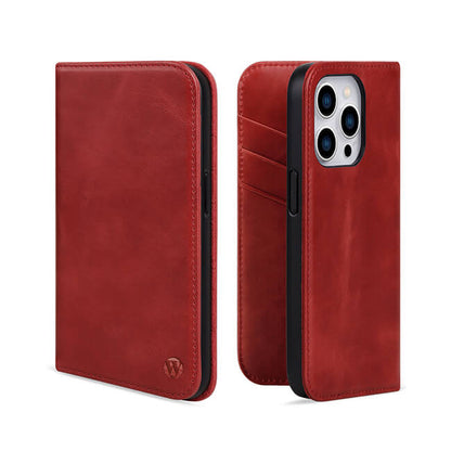 Aaronscase Custom Genuine Red Leather iPhone 15 Pro Max Case (Wholesale / Manufacturer)