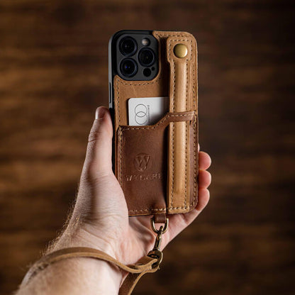 Aaronscase Genuine Leather Phone Case with Card Holder - Wholesale Manufacturer
