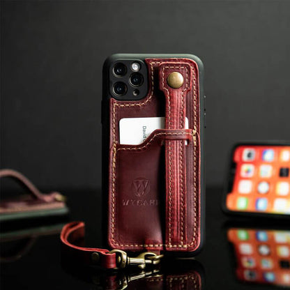 Aaronscase Genuine Leather Phone Case with Card Holder - Wholesale Manufacturer