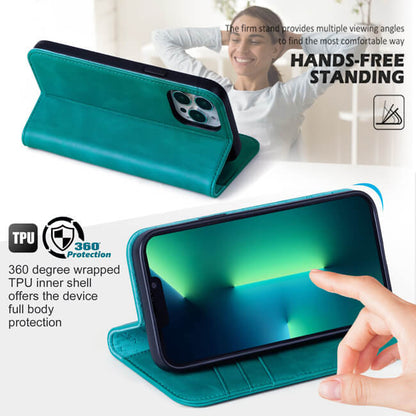 Aaronscase Genuine Leather iPhone 16 Case with Stand (Wholesale / Manufacturer)