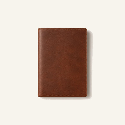 Leather Recipe Journal and Menu Notebook Cover (Wholesale/OEM Manufacturer) - #F6F3ED square main image