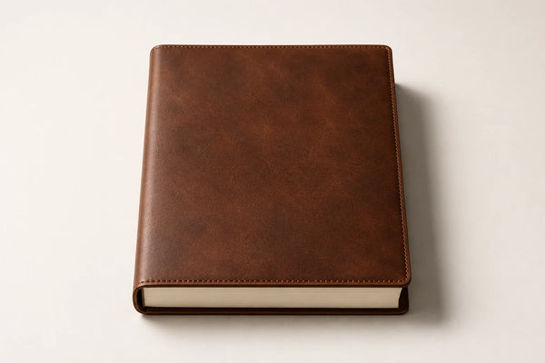 Brown leather sketchbook cover for artists concept sample for wholesale OEM production