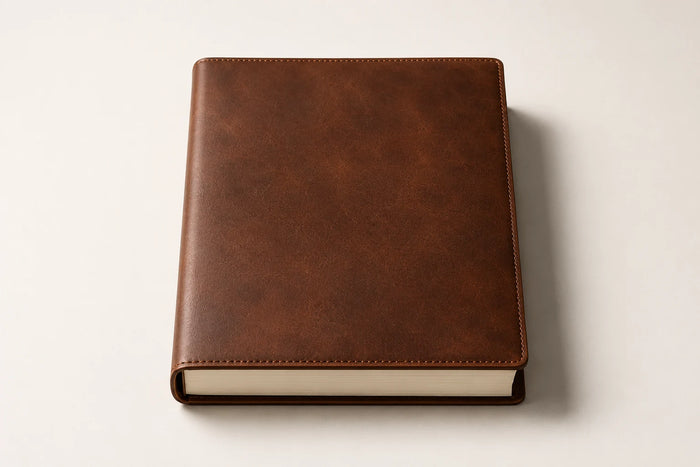 Brown leather sketchbook cover for artists concept sample for wholesale OEM production