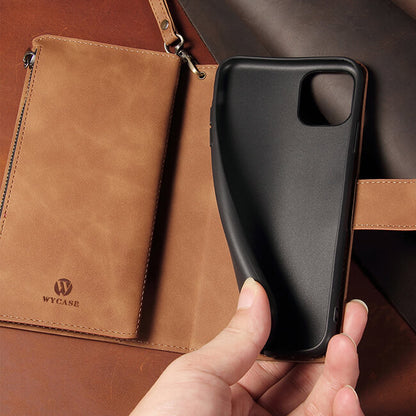 Aaronscase Genuine Leather Zipper Wallet Phone Case (Wholesale Manufacturer)