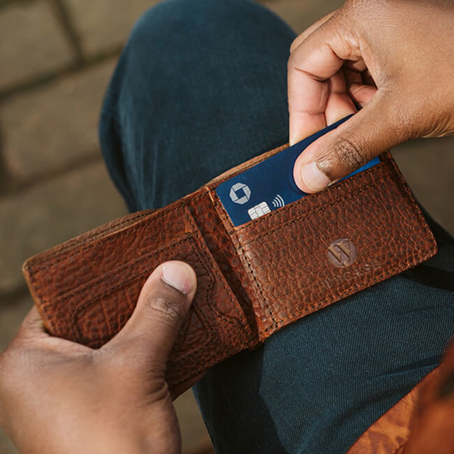 Aaronscase Genuine Leather Men's Card Holder Wallet (Wholesale/Manufacturer)