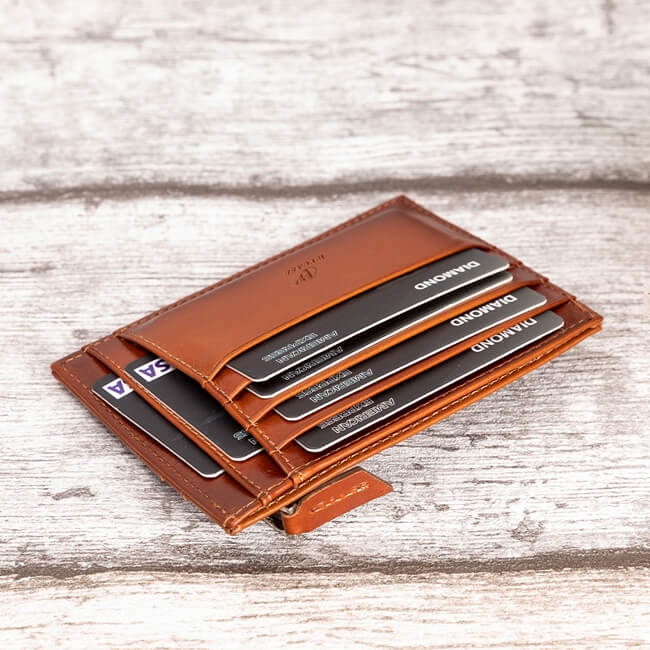 Aaronscase Genuine Leather Mens Wallet with Money Clip (Wholesale/Manufacturer)