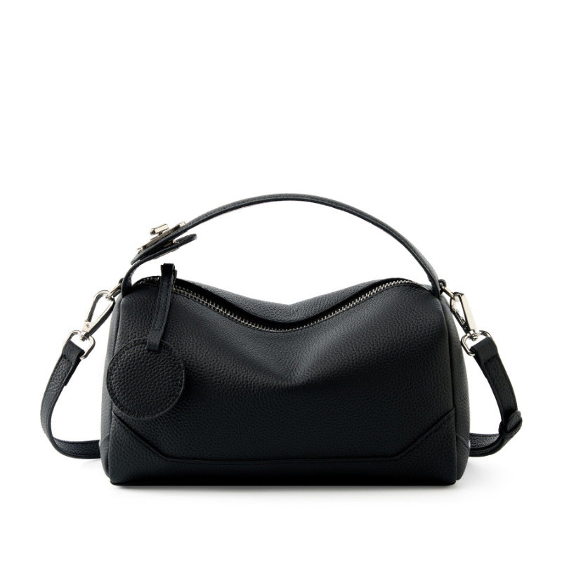 Mini Genuine Leather Barrel Handbag - image 7
