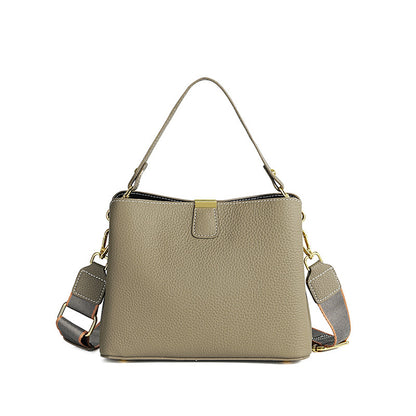 Mini Genuine Leather Bucket Handbag - image 6