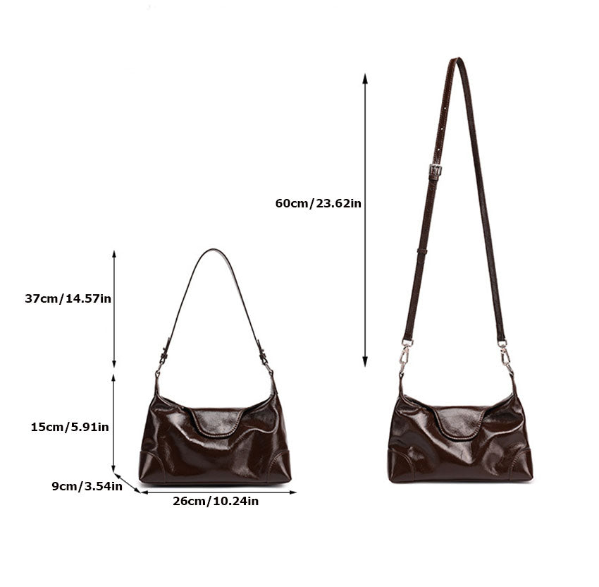 Mini Genuine Leather Crossbody Shoulder Bag - image 1