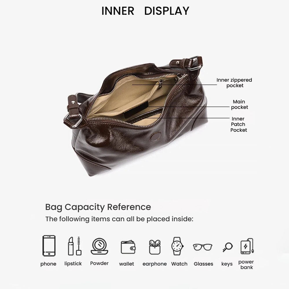 Mini Genuine Leather Crossbody Shoulder Bag - image 3