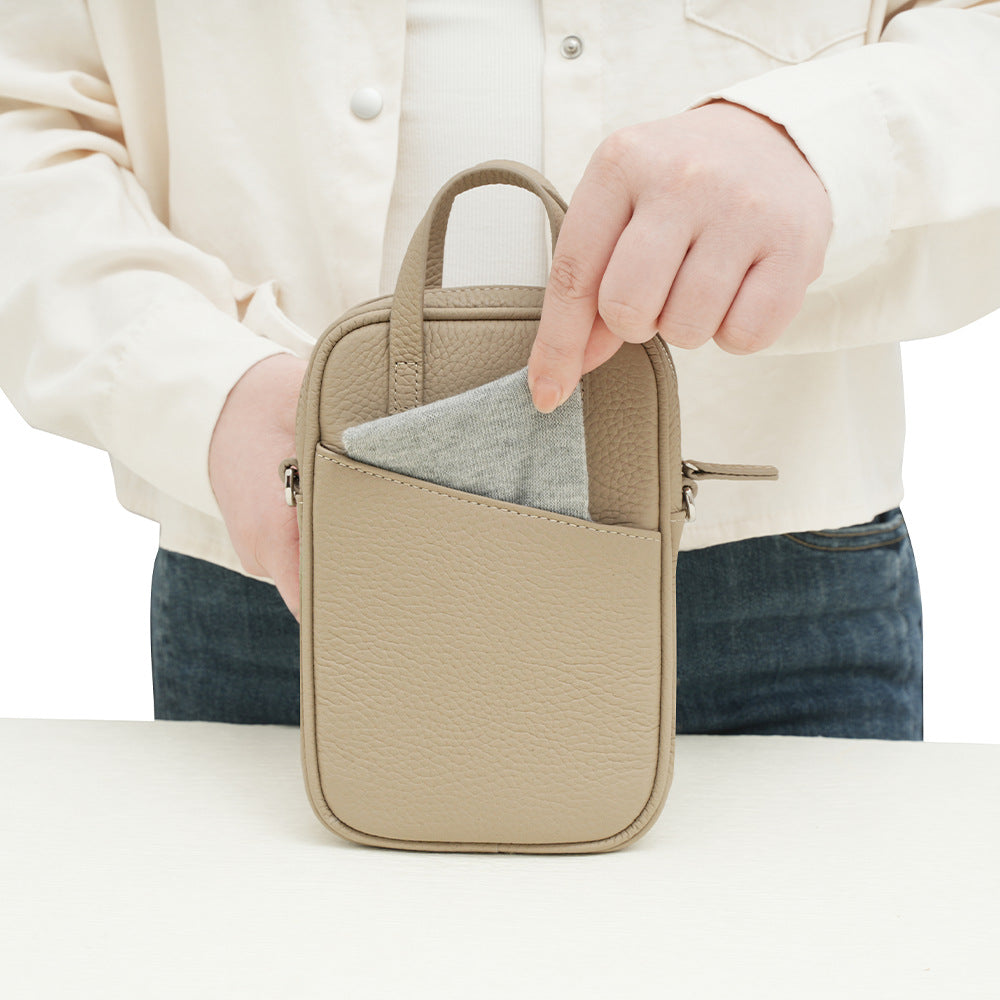 Mini Genuine Leather Phone Crossbody Bag - image 3