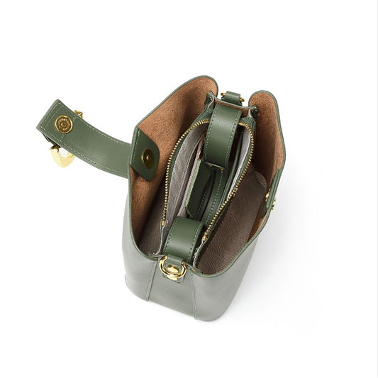 Mini Genuine Leather Top Handle Crossbody Bag - image 1
