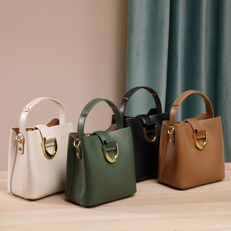 Mini Genuine Leather Top Handle Crossbody Bag - image 5