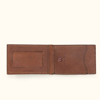 Aaronscase Genuine Leather Money Clip Wallet (Wholesale/Manufacturer)