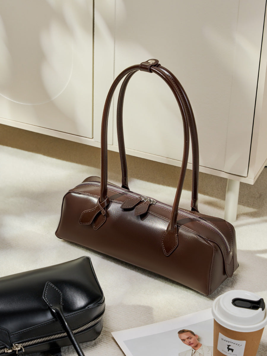 Multi-Compartment Genuine Leather Work Tote Bag - image 5