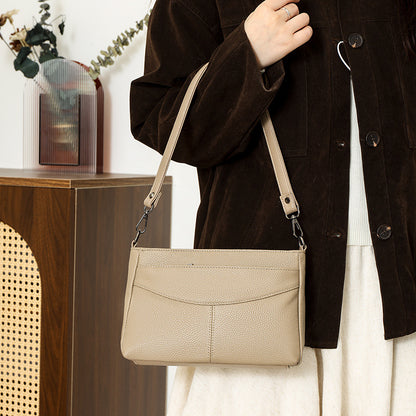 Multi-Layer Genuine Leather Crossbody Bag - image 3