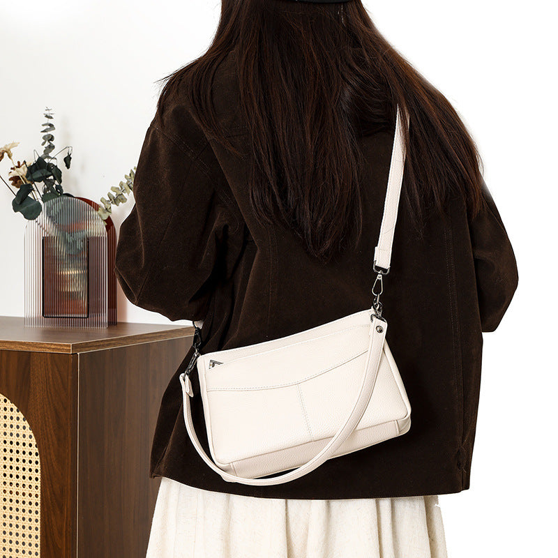 Multi-Layer Genuine Leather Crossbody Bag - image 4