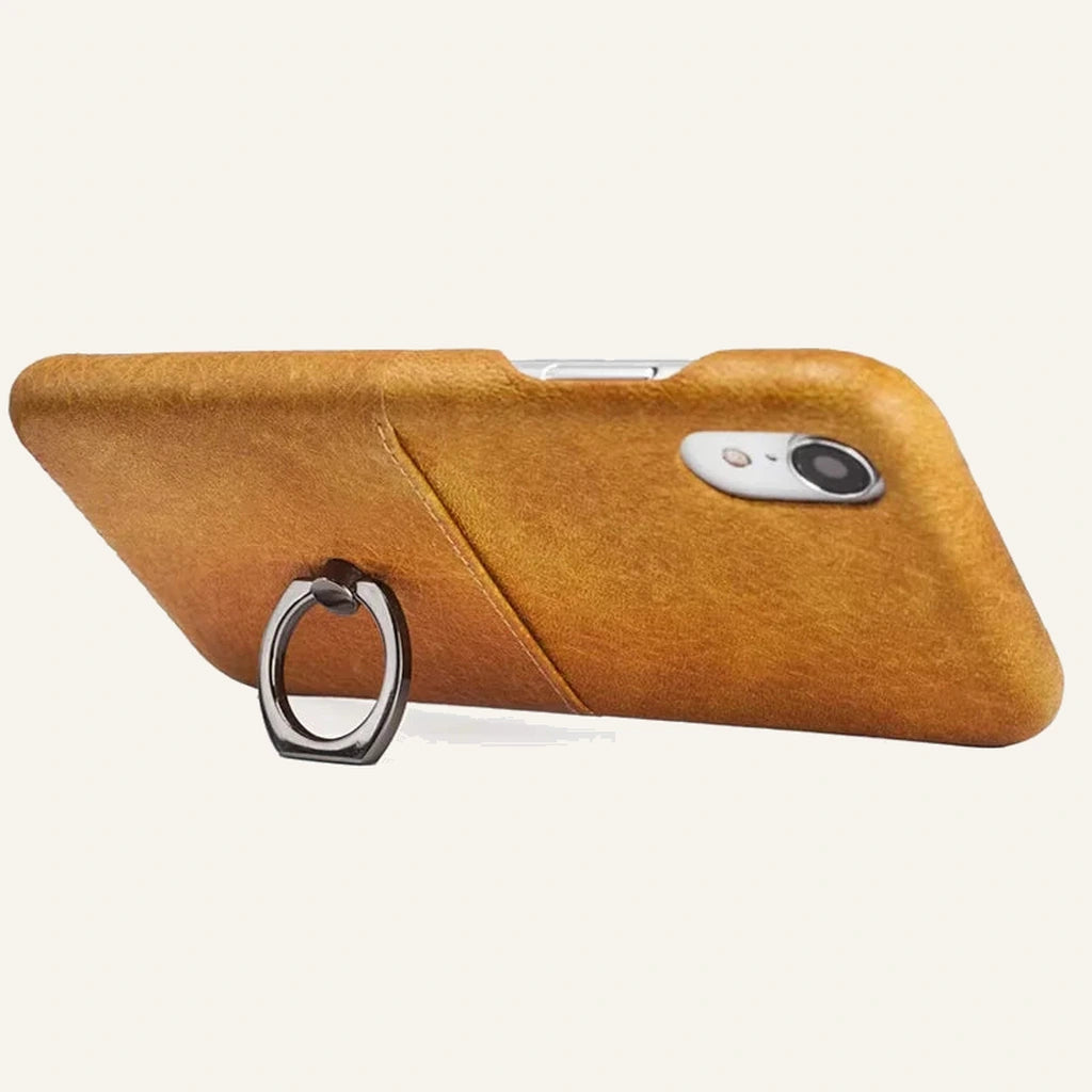 Oiled Wax Leather Magnetic Stand Wallet Phone Case for Custom Phone Models (Wholesale/OEM) - #F6F3ED square main image